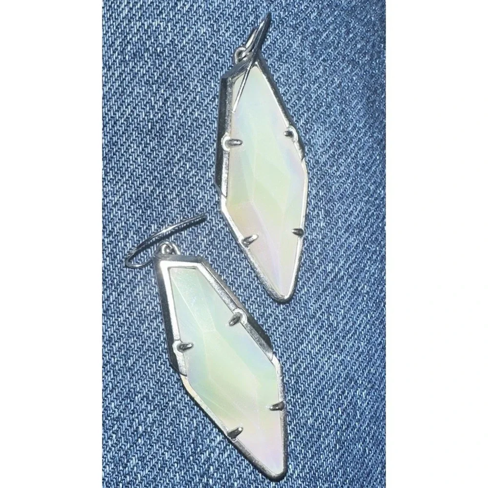 Kendra Scott Bexley Drop Earrings Iridescent White